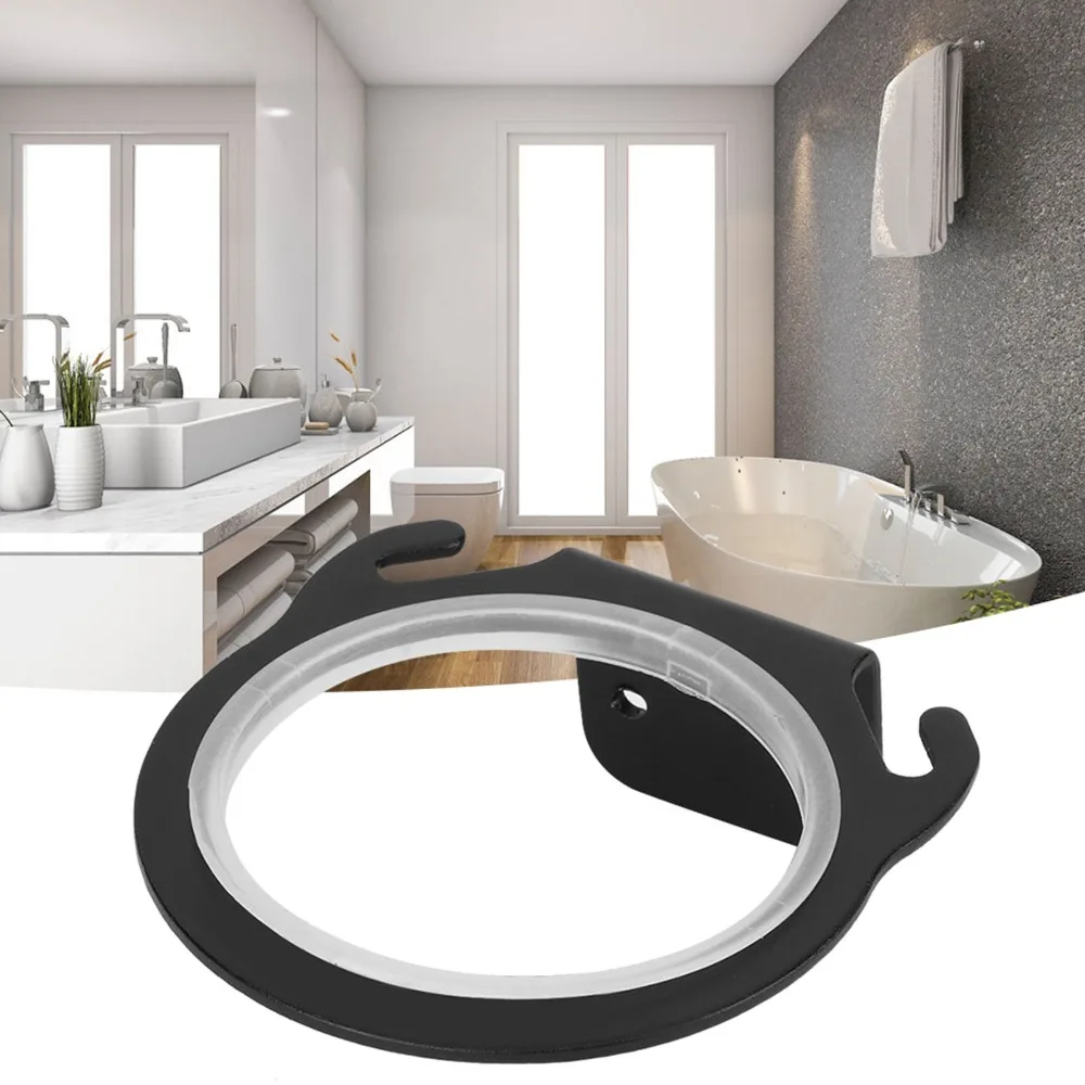Space Aluminum Hair Dryer Holder Black Wall Mounted Hair Dryer Rack Most Compatible Easy to Install Hair Dryer Hanger