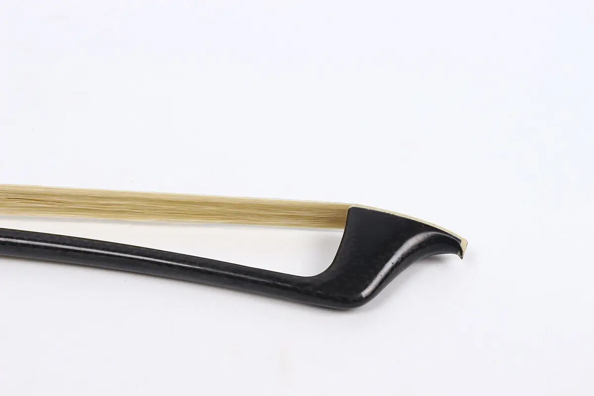 Upright 3/4 Double Bass Bow German Style Handle Carbon Fiber Ebony Frog Colorful Silk Well Balanced Advanced Flower Inlay