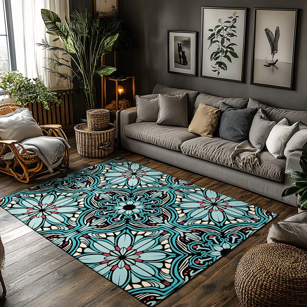 

Vintage Persian Rug Pattern Doormat Washable Floor Mats Entrance Carpet Home Decor Area Rugs Bohemian Style Indoor Outdoor Rug