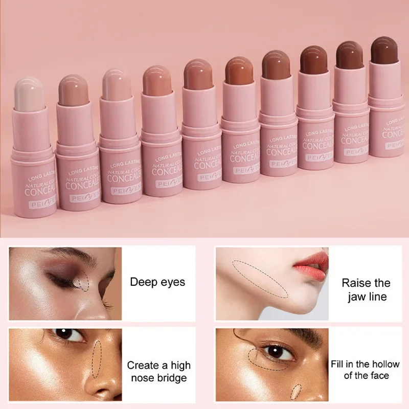 

EOEKKY Makeup PNF Concealer Pencil Contouring Liquid Foundation Concealer Stick for Dark Circles Without Removing Makeup