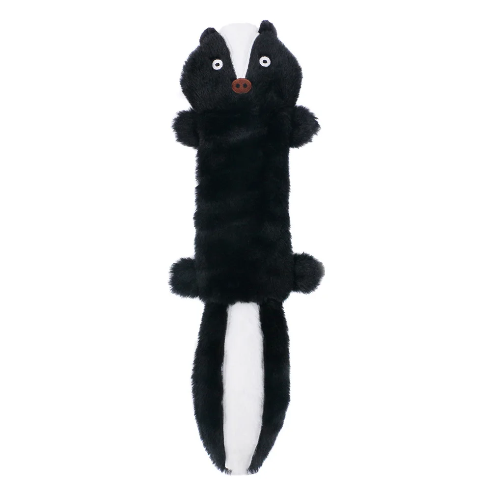 Dog Plush Toy Birthday Gift For Large Medium And Small Dogs Fun Pet Toys Plush Unfilled Animal Skins Skunk Fleece Squeak Toys