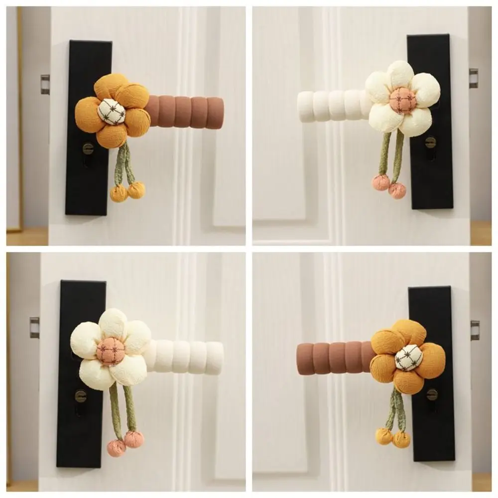 

Reuable Floral Flower Handle Cover Soft Dust Proof Refrigerator Handle Covers Non-slip Thicken Door Knob Covers Bathroom