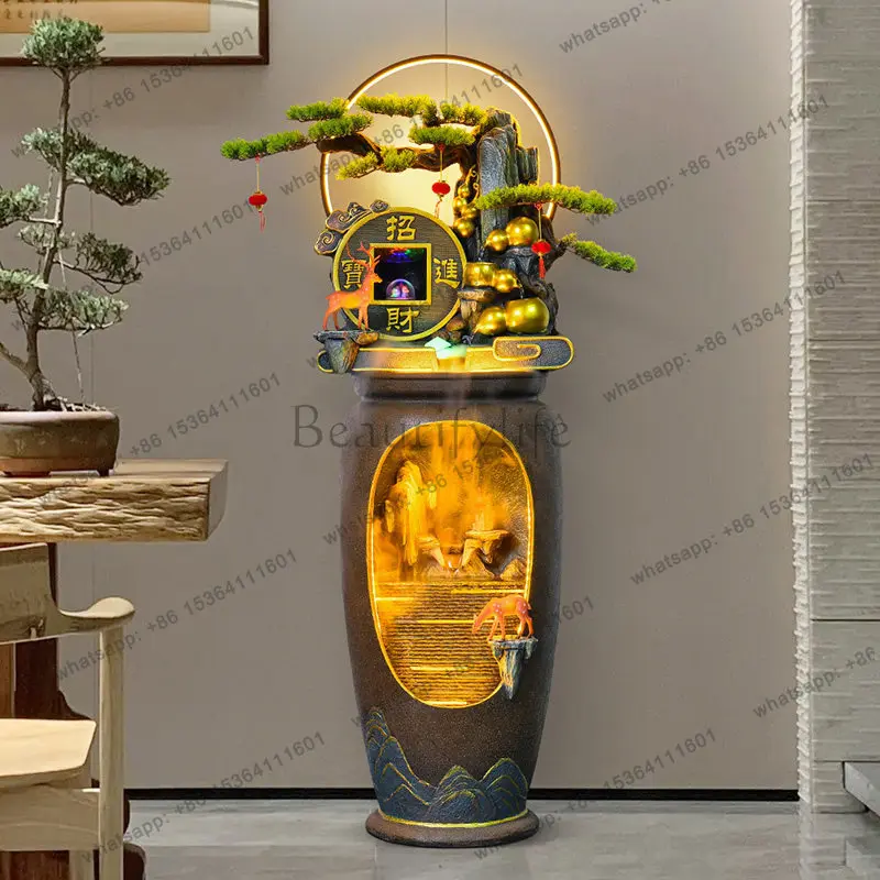 Rockery circulating water humidification lucky hotel opens gift decoration high-end landscaping ornament