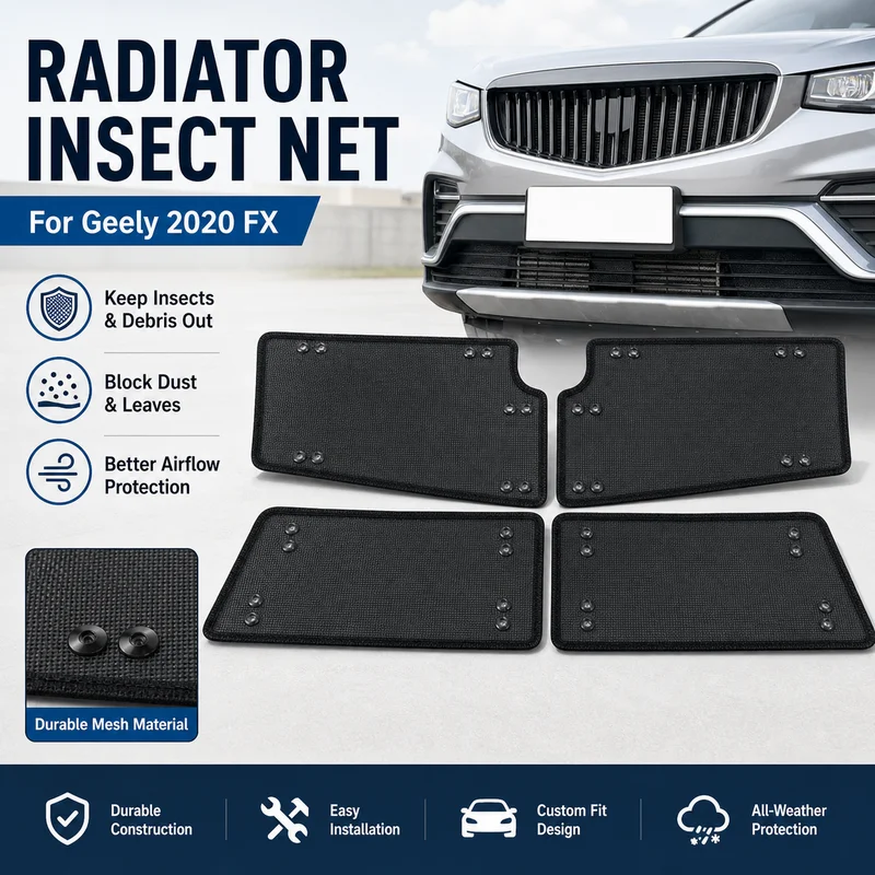 for-geely-2020-fx-car-insect-net-radiator-protection-mesh-dustproof-cotton-filter-front-grille-automotive-parts