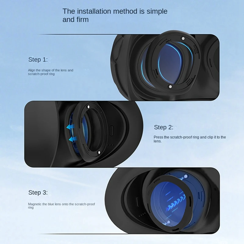 

For Meta Quest 3 Anti Scratch Lenses With Magnetic Frame And Removable Lens Anti Scratch Lens Replacement