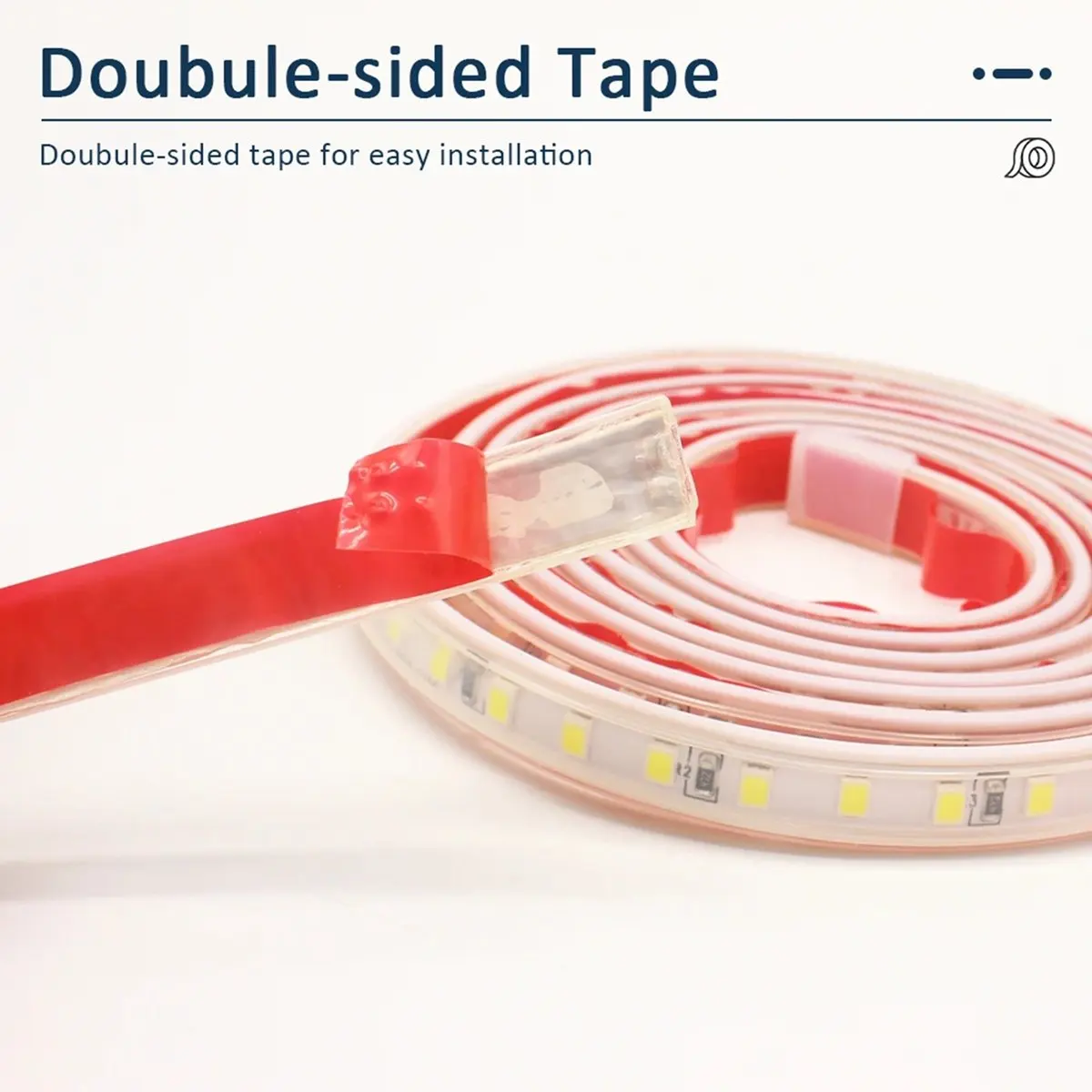 Just- 220V IP68 Waterproof 120LEDs/M LED Strip Light SMD 2835 Flexible Ribbon Tape Lamp on OFF Switch EU Plug for Outdoor 7m C