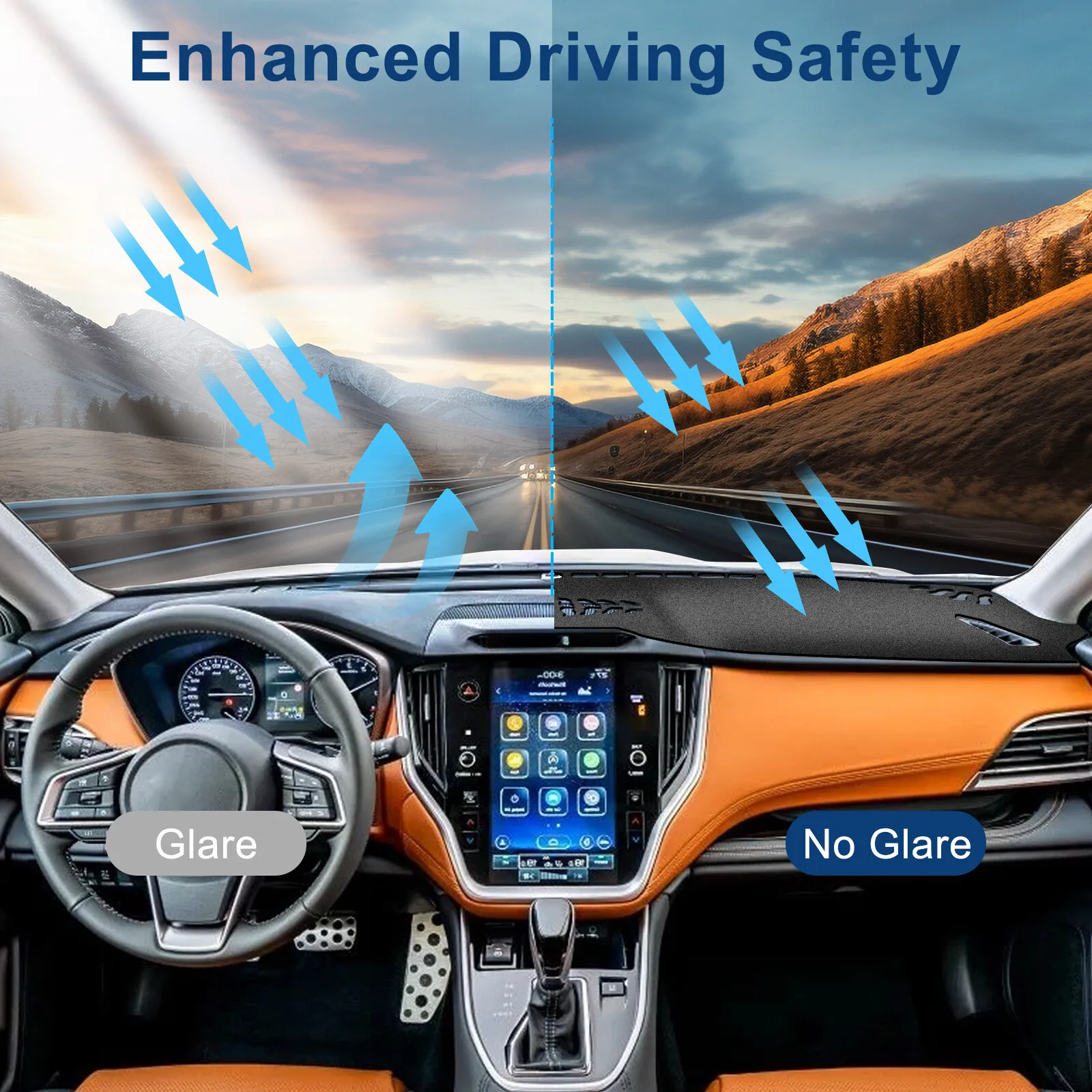 Чехол на приборную панель с левым рулем, автомобильный коврик, анти-УФ-защитный коврик, солнцезащитный козырек, коврик для приборной панели Subaru Outback Wagon 6GEN AWD Sport Touring 2021-2025 Чехол на приборную панель с левым рулем, автомобильный коврик, анти-УФ-защитный коврик, солнцезащитный козырек, коврик для приборной панели Subaru Outback Wagon 6GEN AWD Sport Touring 2021-2025