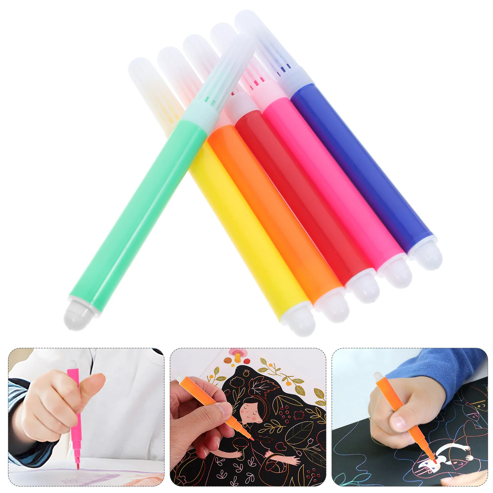 

12Pack Watercolor Brush Pens Vibrant Colors Easy Grip Long Lasting Drawing Writing Classroom DIY Pen Color