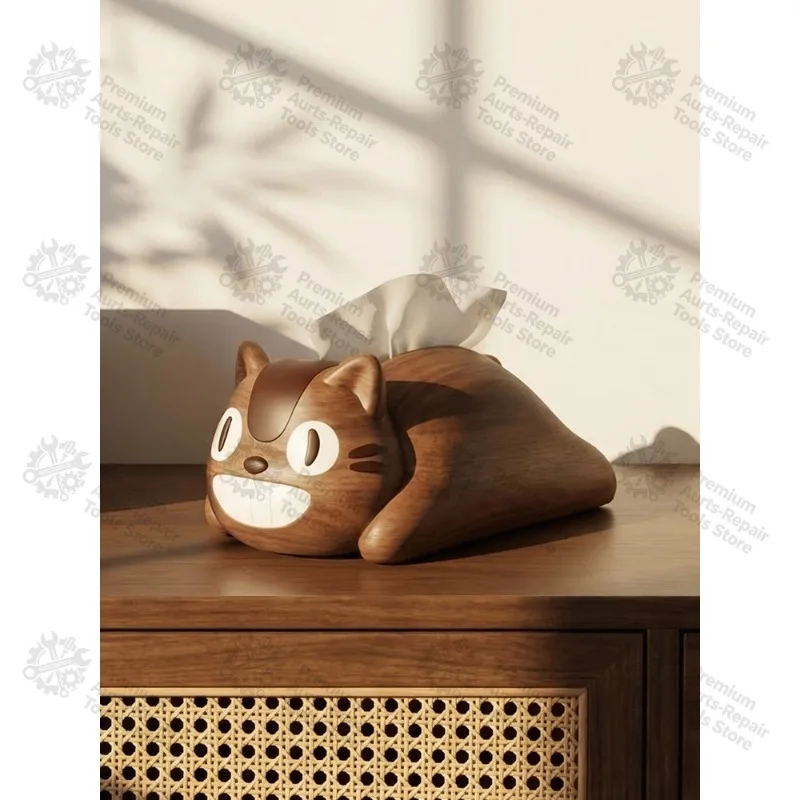 Cute Cartoon Animal Tissue Box Retro Vintage Decorative Napkin Holder, Home Ornament for Coffee Table TV Cabinet Living Room