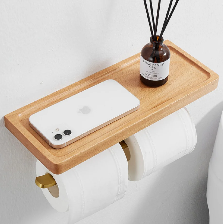 Log toilet roll carton Facial tissue holder Toilet roll Solid wood holder face wash towel pull paper towel roll paper roll holde