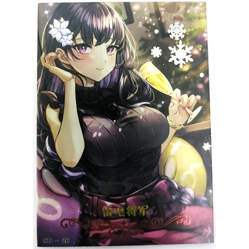 Anime Godin Verhaal Rem Kamado Nezuko Sakurajima Mai Karakter Bronzing Collection Flash Card Cartoon Speelgoed Kerstcadeau