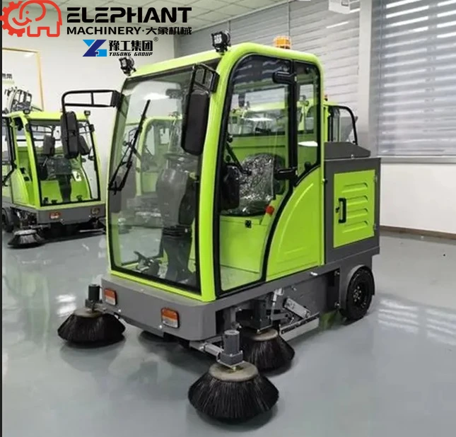 Budget Friendly All Terrain Electric Ride On Sweeper High Efficiency Dust Cleaning Long Working Time Factory Park Sweeper