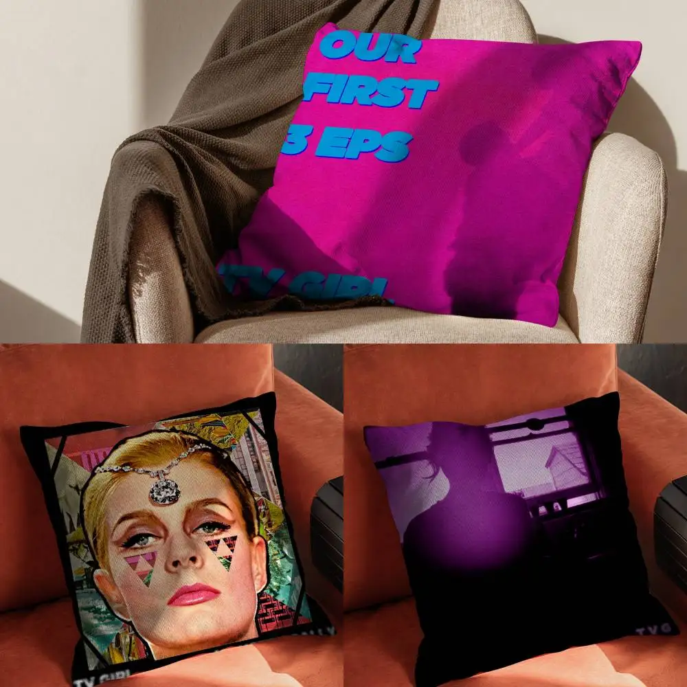 

TV Girl Pillow Case For Car Pillows 60x60 Cushions Luxury Double Sided Cover Home And Decoration Sofa 30x30