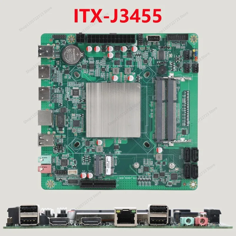 For J3455 ITX NAS Motherboard Single 2.5G Ethernet 4 SATA Port Home Private Storage Server Mainboard