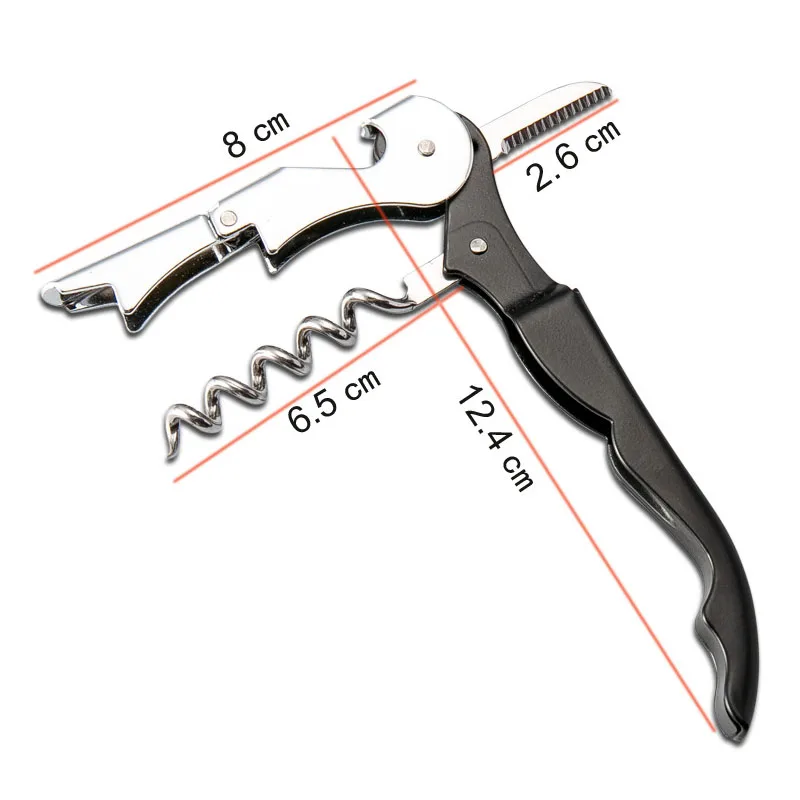 Stainless Steel red Wine Beer Bottle Opener Cork Screw Multi function seahorse safe cut can Kitchen Bar Tools - Detail 1