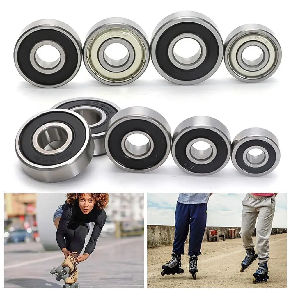 1/3/5Pcs 6000ZZ 6000RS 6001ZZ 6001RS Ball Bearing Double Shield Bearing Steel Roller Skates Scooter Deep Groove