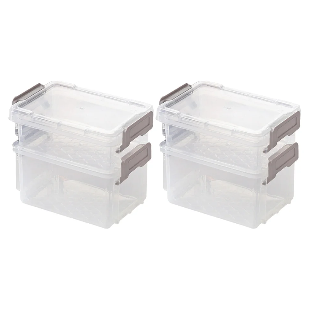 

4Pcs Stackable Storage Box Plastic Desktop Organizer for Jewelry Makeup Office Supplies Table Sundries Container