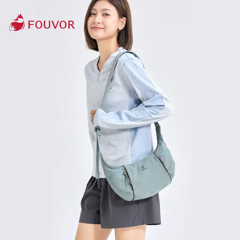 

Fouvor Women's Crossbody Bags Multi-pocket Zipper Waterproof Oxford Fabric Dumpling Bags New Travel Small Shoulder Bags 3073-05