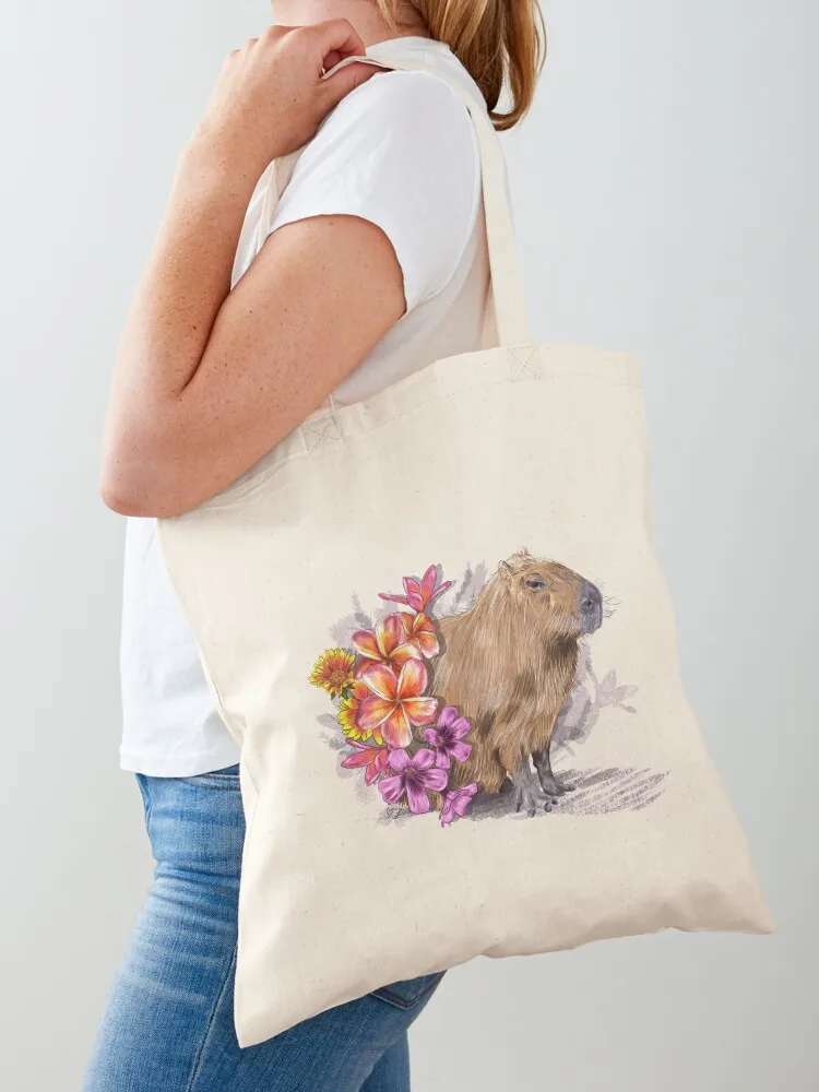 

Capybara Tote Bag tote bag canvas eco pack women bag reusable grocery bags