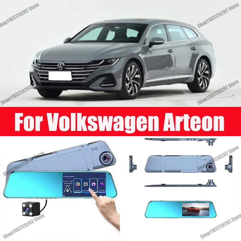 

For Volkswagen Arteon Carplay Android GPS Dash Cam AUX FM Radio Dashcam Car Camera Stream RearView Mirror Drive Recorder