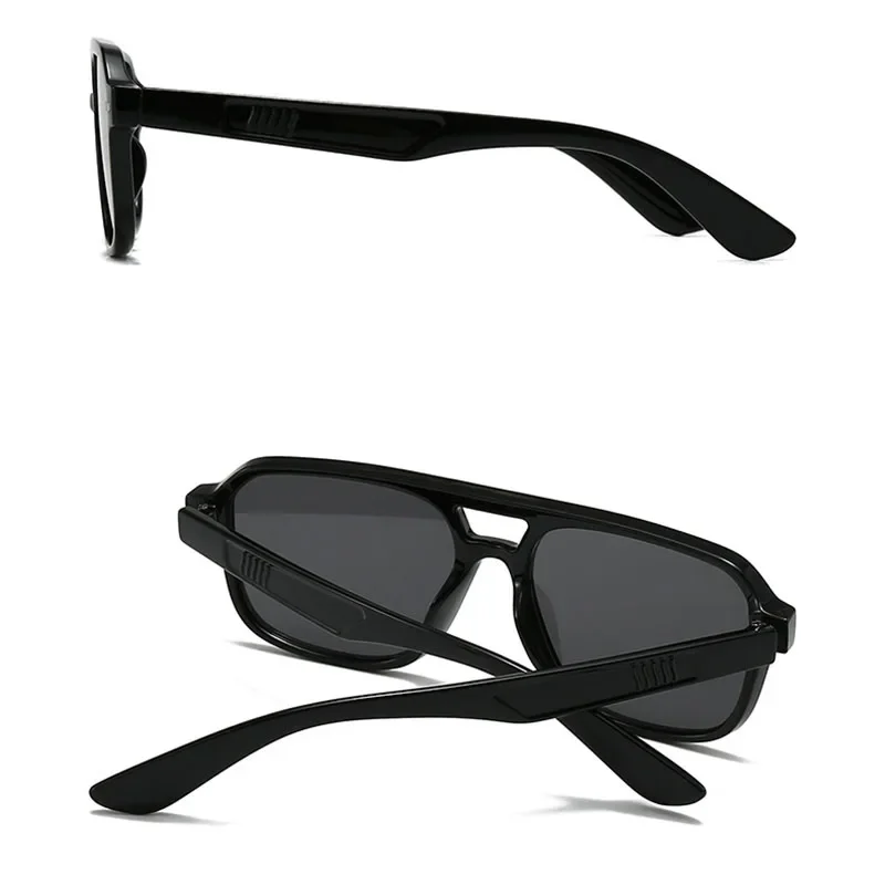 Classic Rivet Flat Top Square Sunglasses Women For Men Luxury Brand Designer Vintage Sun Glasses Popular Punk Travel Shade UV400 image 3