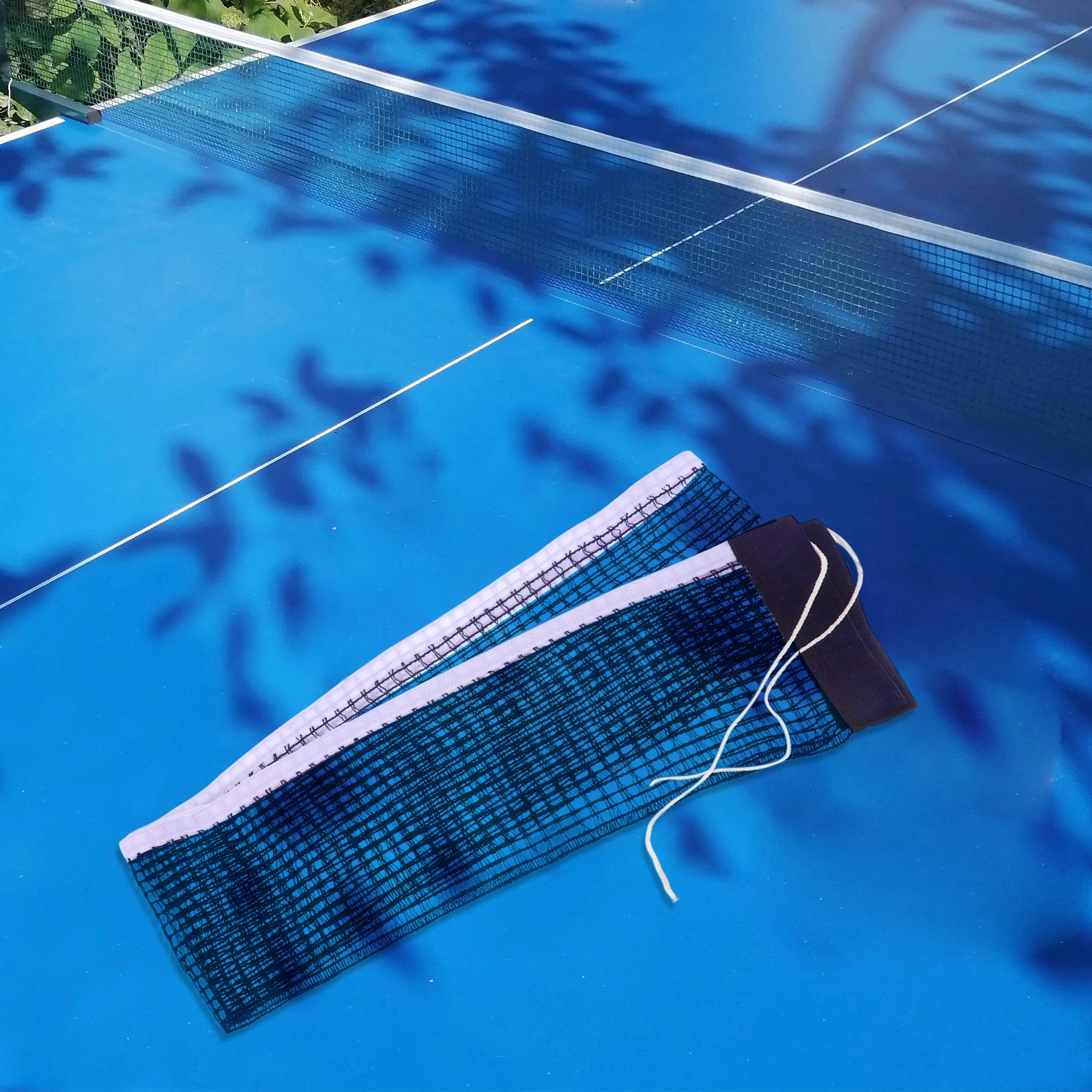 1 Buah Jaring Tenis Meja Jaring Ketat Poliester-Katun Ringan untuk Rebound Tahan Lama Desain Portabel Dapat Dilipat Dalam Ruangan Luar Ruangan