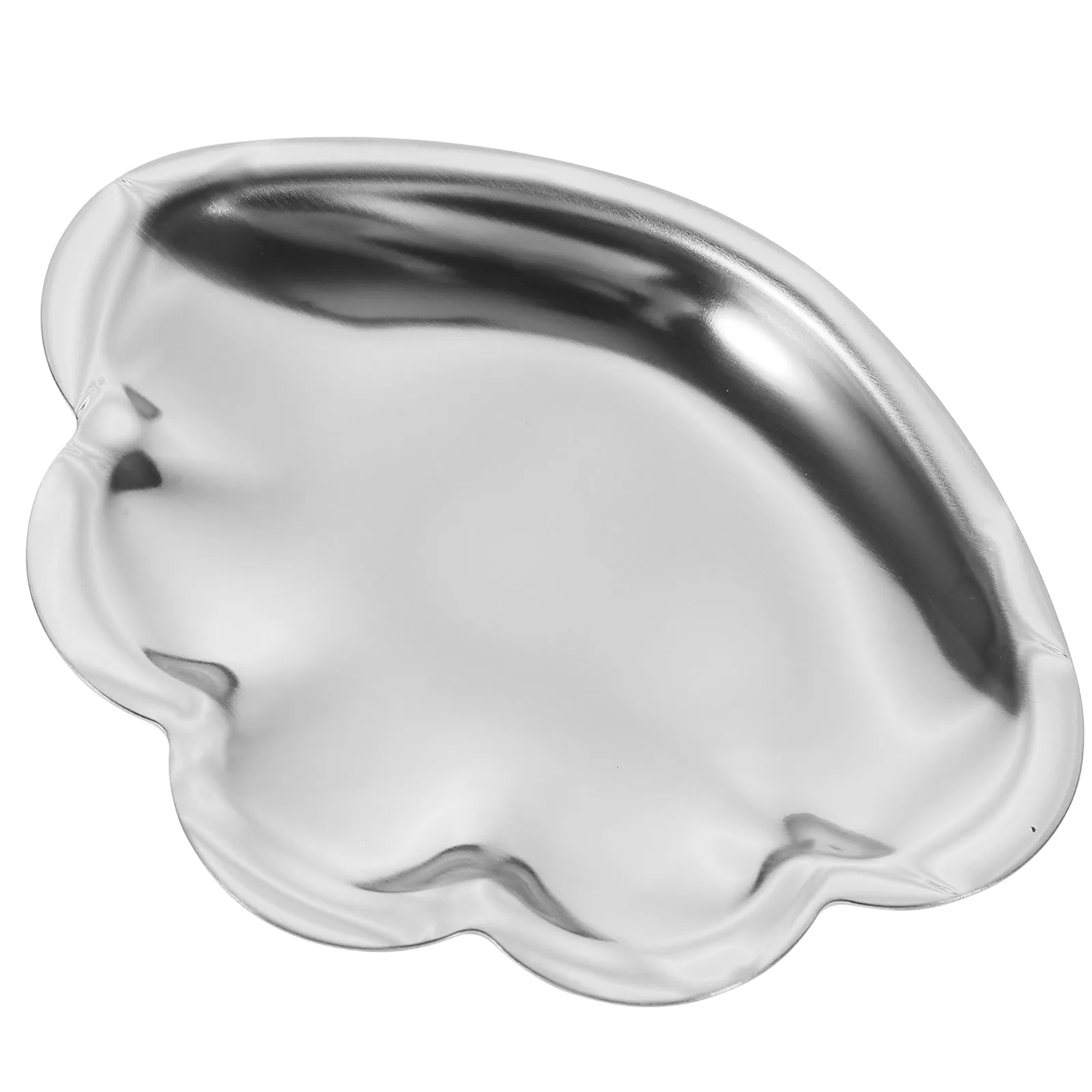 

Shell Shaped Jewelry Tray Stainless Steel Storage Plate Desktop ganizer Earring Necklace Dish Key Holder Display Container