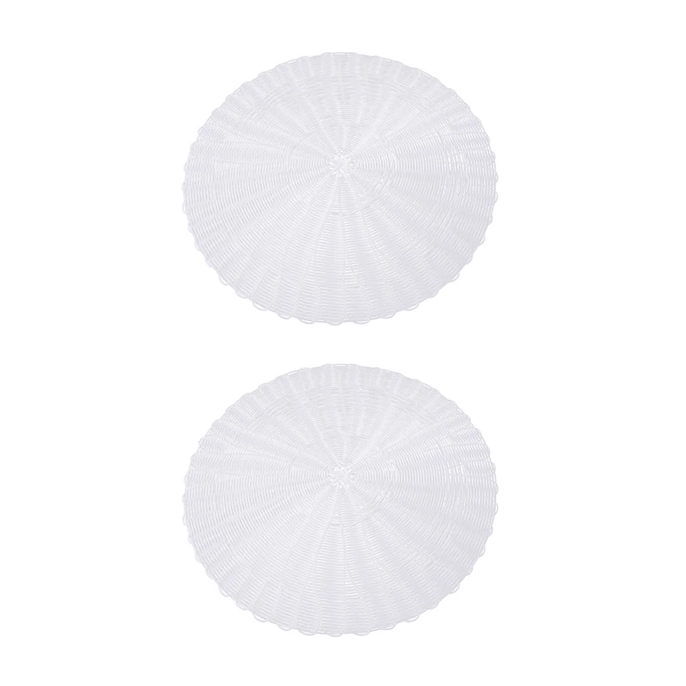 

2 Pcs Steamer Mat Steaming Pad Non-stick Steamed Stuffed Bun for Dumpling White