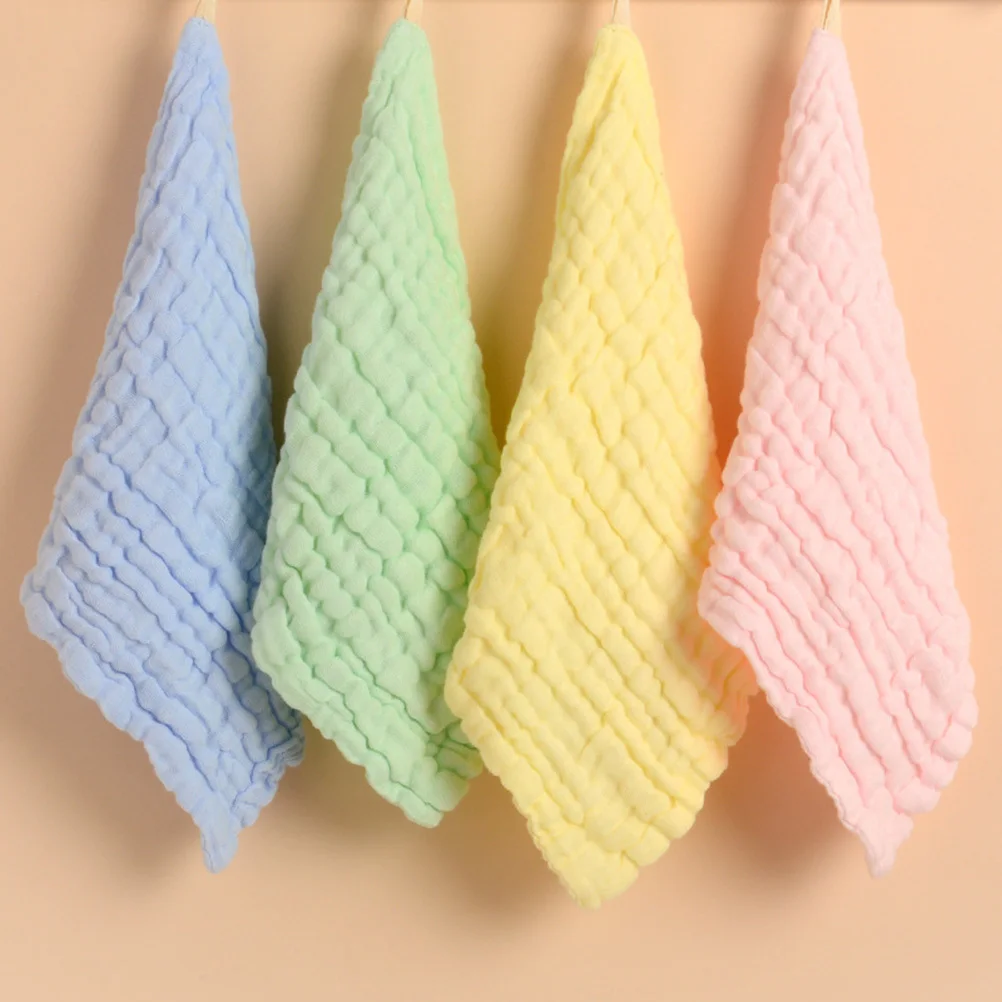 Asciugamano quadrato per bambini in garza a sei strati di puro cotone Asciugamano per bambini ad asciugatura rapida in morbido assorbente per il viso