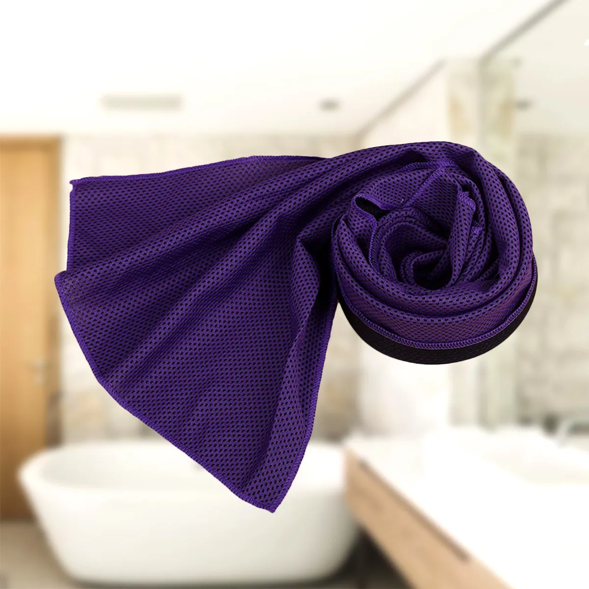 Purple Cooling Sports Towel Super Absorbent Quick Dry Travel Fitness Gym Outdoor Sweat Swimming Cold Towel 30x90cm Easy Clean