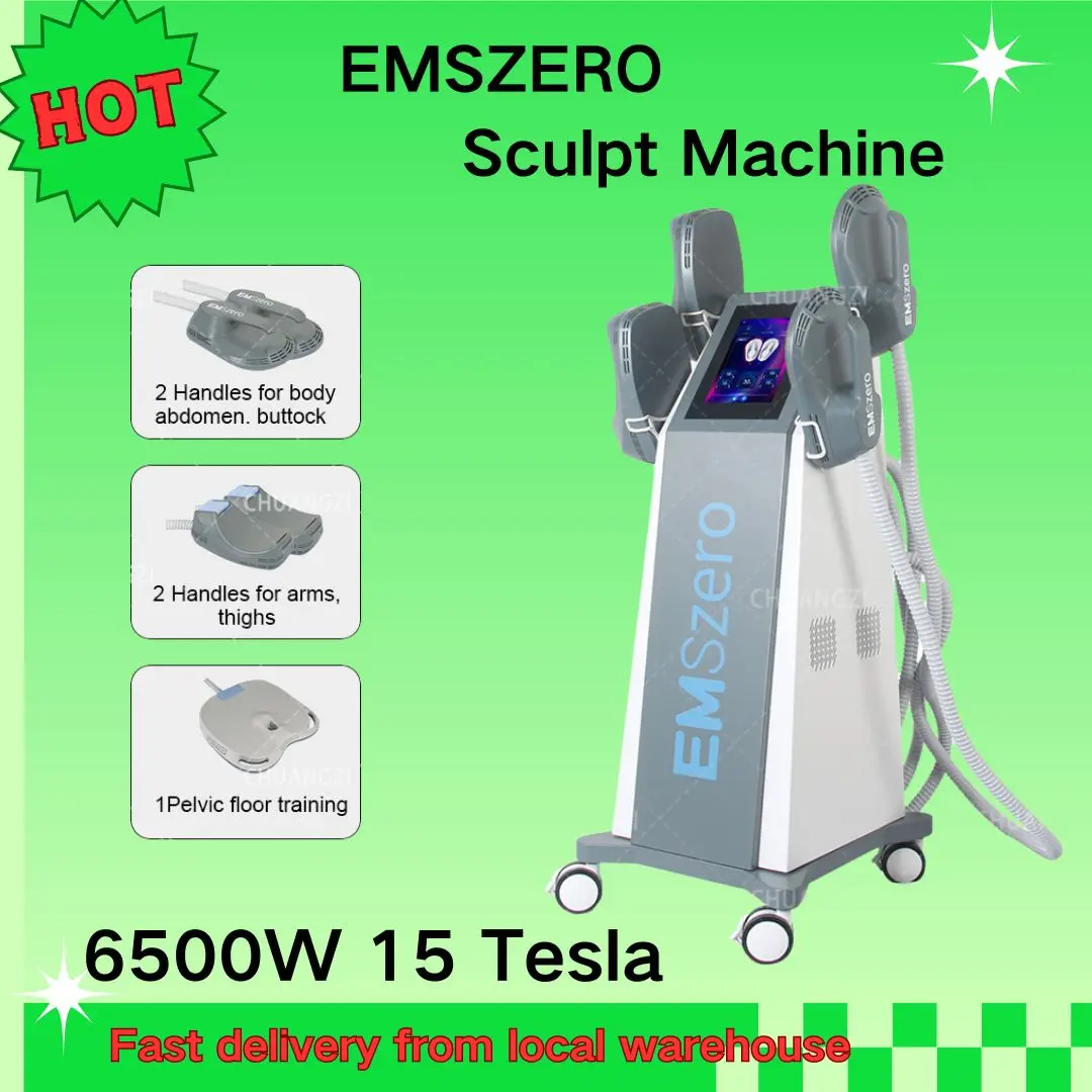 EMS Latest Upgrade RF Power 6500W 200HZ Sculpt Weight Loss Muscle Stimulation Fat Removal Shaping Machine 15 Tesla EMSZero.