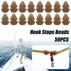 50PCS High Quality gourd Ronnie Rig Hook Stops Beads Carp Fishing Stoper Pop UP Boilies Stop Fishing Hair Chod