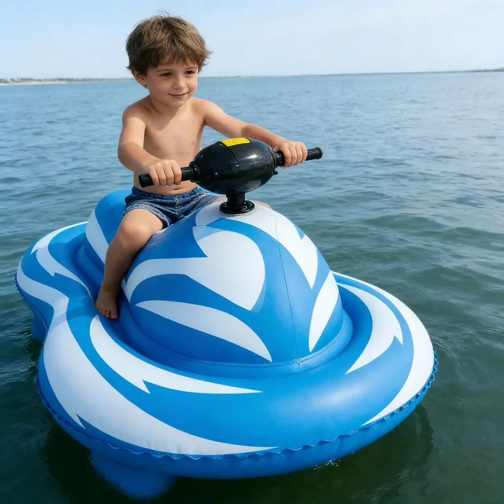

Electric Children's Karting Boat Inflatable Water Park Use Inflatable Motor Boat Ride-on Water Toy
