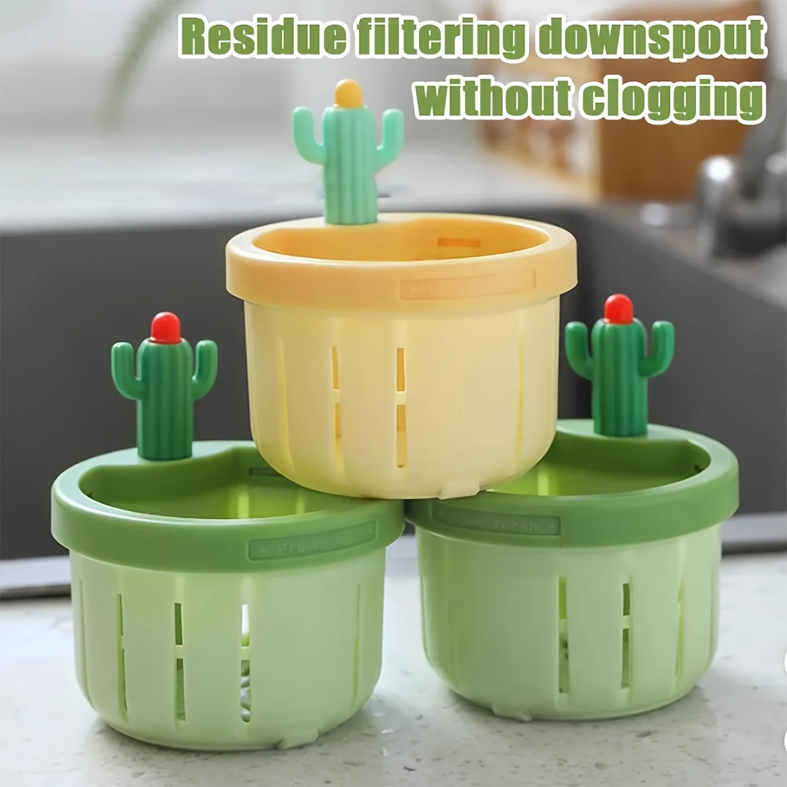 Cactus Sink Anti Blocking Filter Reusable Anti-rust Sink Filter for Tub Kitchen Sink Strainer