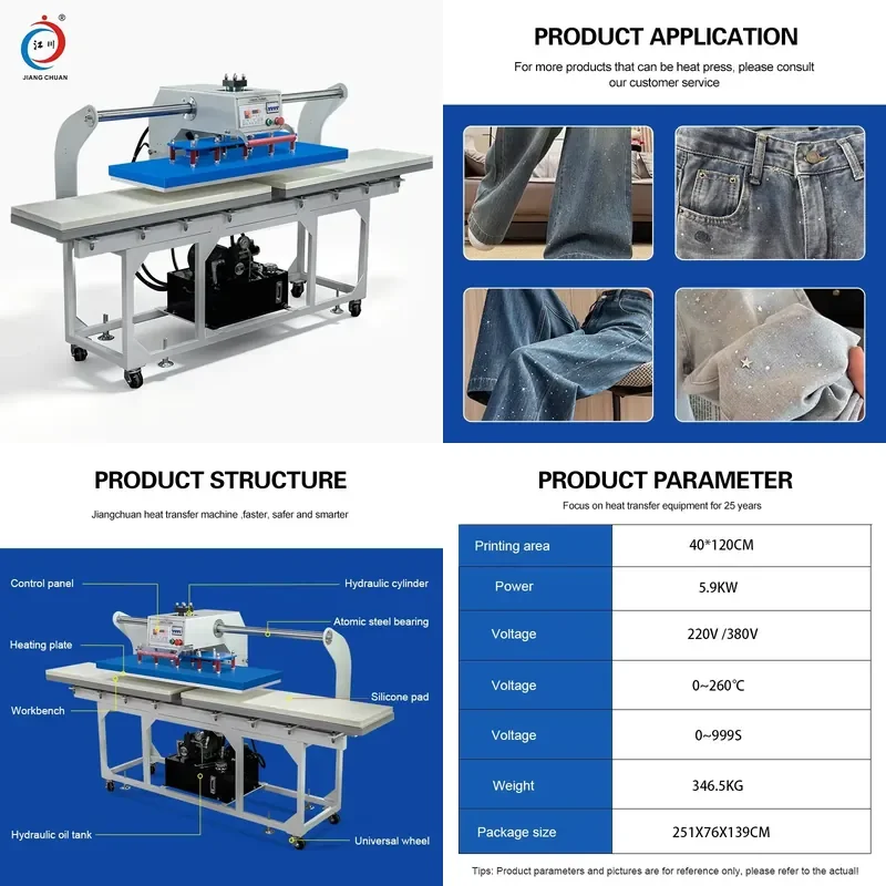 Double station hydraulic hot press rapid heating wholesale price for clothing custom heat transfer