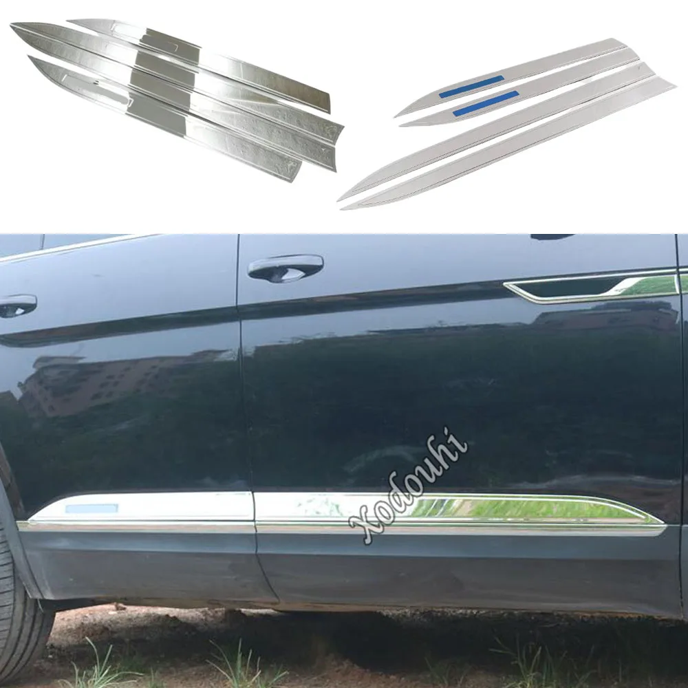 Car Accessories Cover Side Bottom Door Body Trim Frame Stick Strips Bumper For VW Volkswagen Teramont Atlas 2017 2018 2019 2020