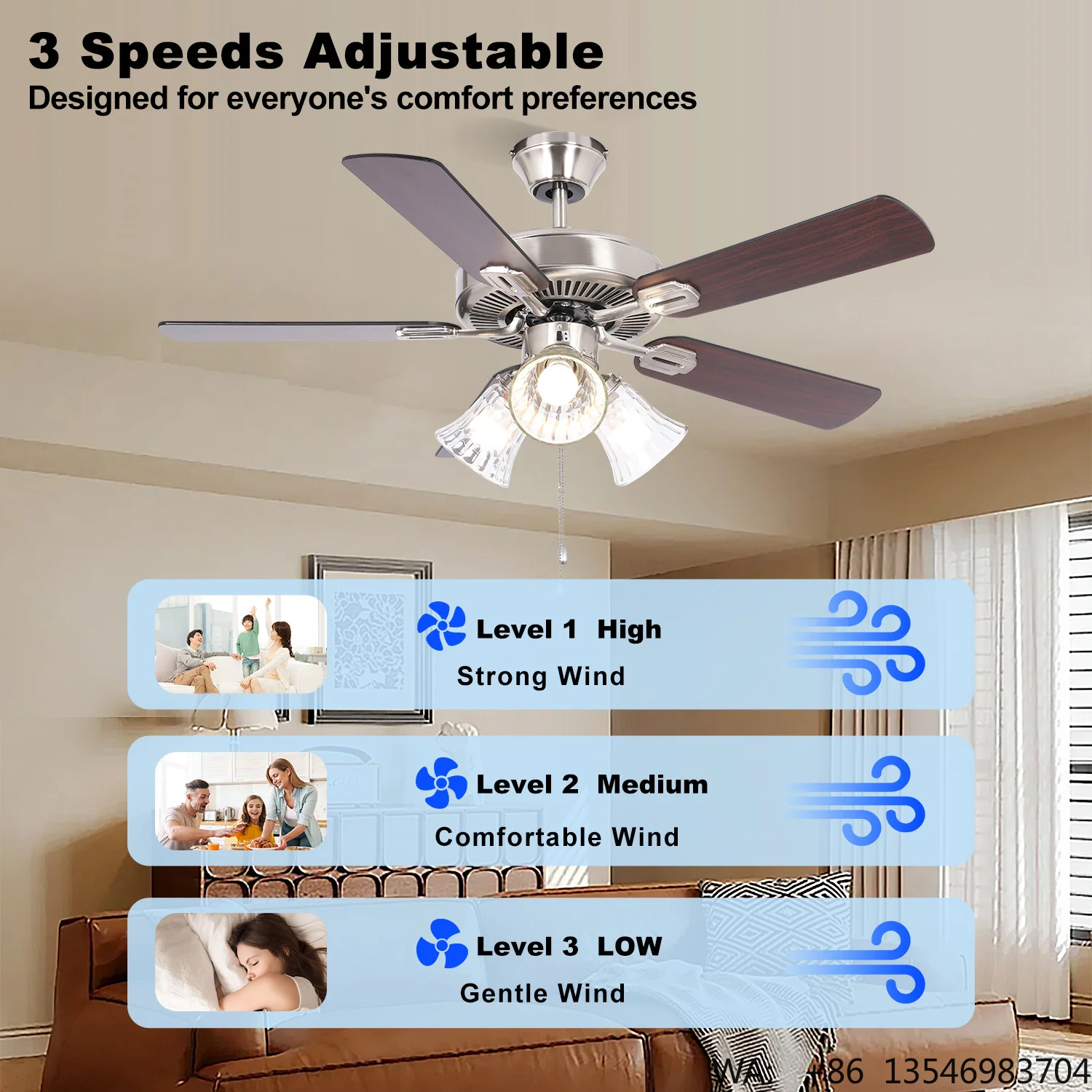 42 Inch Indoor Copper Motor Ce - Lighting Decor And More recension och pris