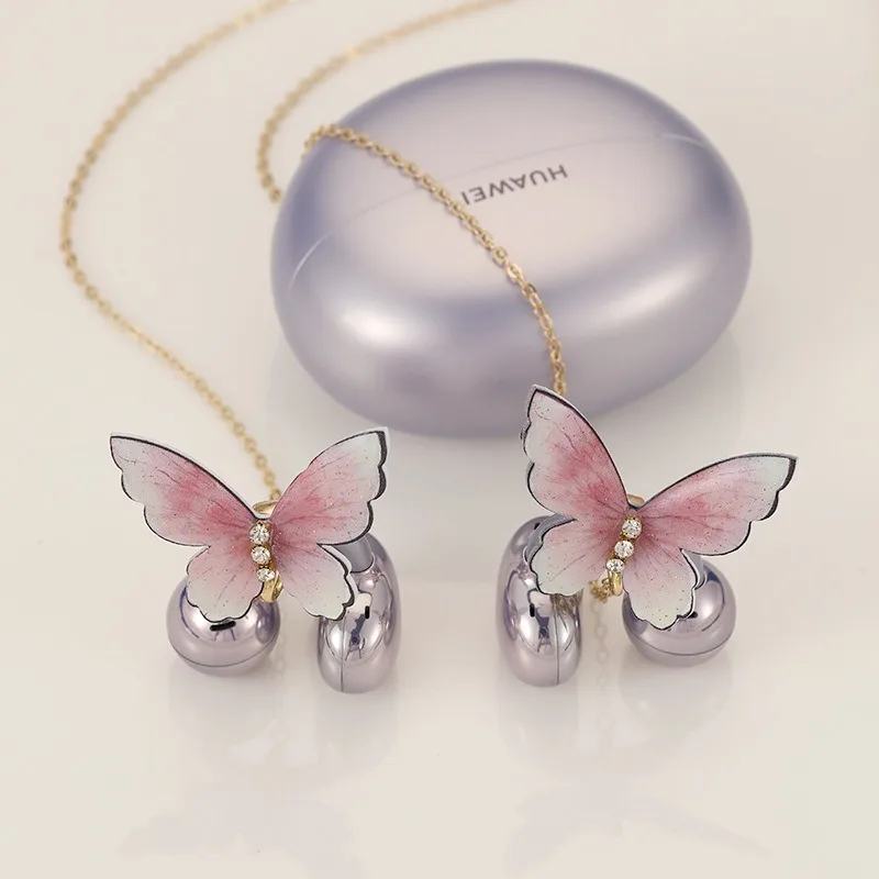 Suitable for  Ear Clip Fashion Sparkling Diamond Soul Butterfly Accessory Series Anti-lost Chain for Men and Women
