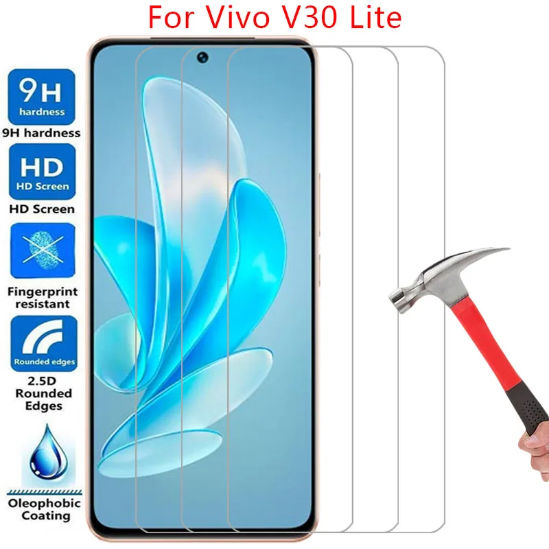 phone case for vivo v30 lite tempered glass screen protector on vivov30 v 30 30v v30lite light back cover protective bag 360 viv