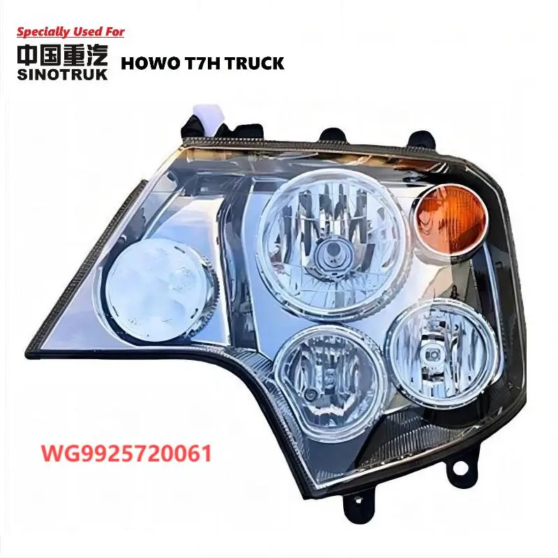 Specially Used For HOWO T7H Truck Original Quality Left Side Headlight Front Lamp Head Lamp Assembly WG9925720061 HOWO Parts