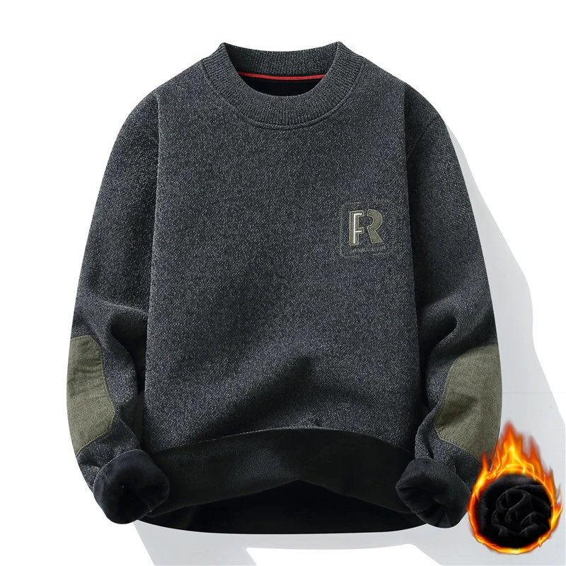 Men's Casual Knit Sweater Pullover Spring Autumn Streetwear Men Clothing Fashion Hombre Male Streetwear Sweat-shirt Solid Color