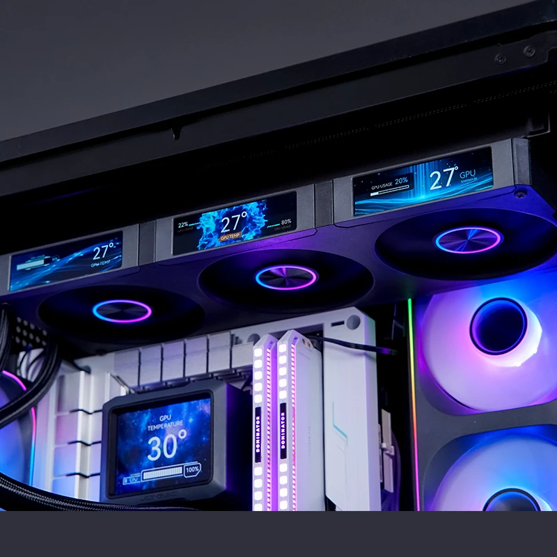 JONSBO ZC-360 Computer Case Fan 3.38-inch Continuous Screen