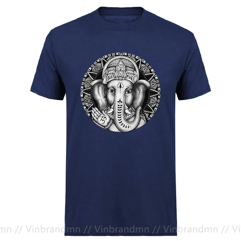 Vintage Hindu Ganesha Mandala T-shirt 3D Print Indian Shiva God of Wisdom Ganesha T shirts Men Women Harajuku Tee Shirt