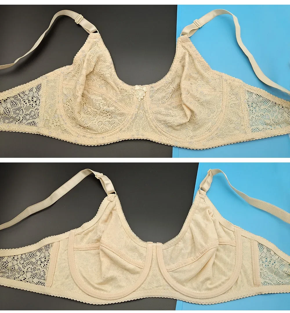 Transparent lace lingerie bra TOP sexy Minimizer support push up bras for women underwear strapless backless bh large size BH