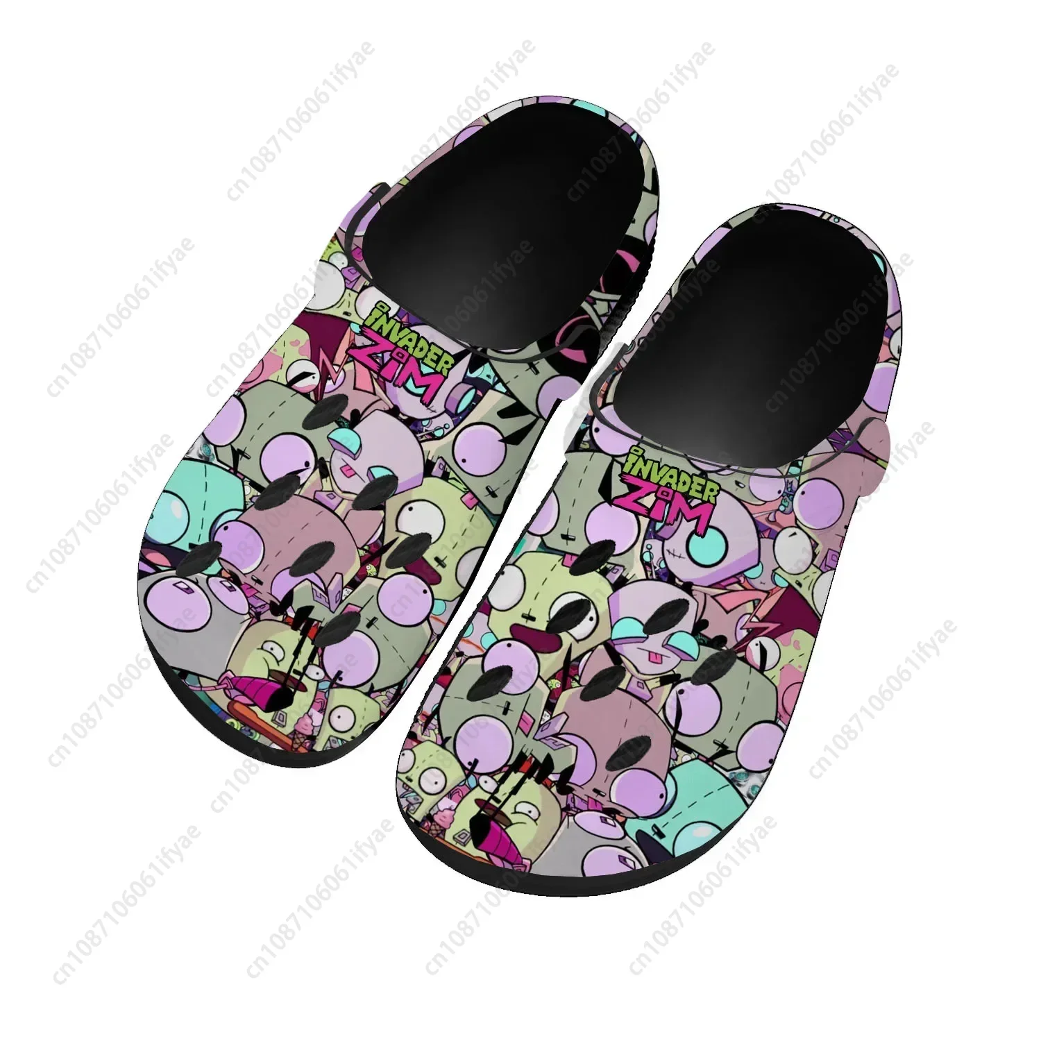 

Animation Invader Home Clogs Cartoon Zim Men Women Youth Boy Girl Sandals Shoes Garden Bespoke Custom Shoes Beach Hole Slippers