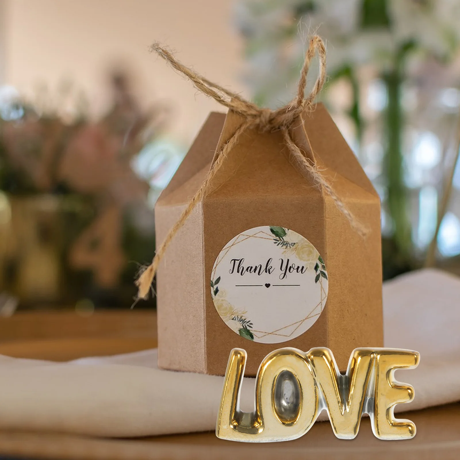 

Love Letter Decor Ceramic Craft Wedding Table Centerpiece Desktop Love Sign Romantic Vintage Home Accessory Letter Adornment