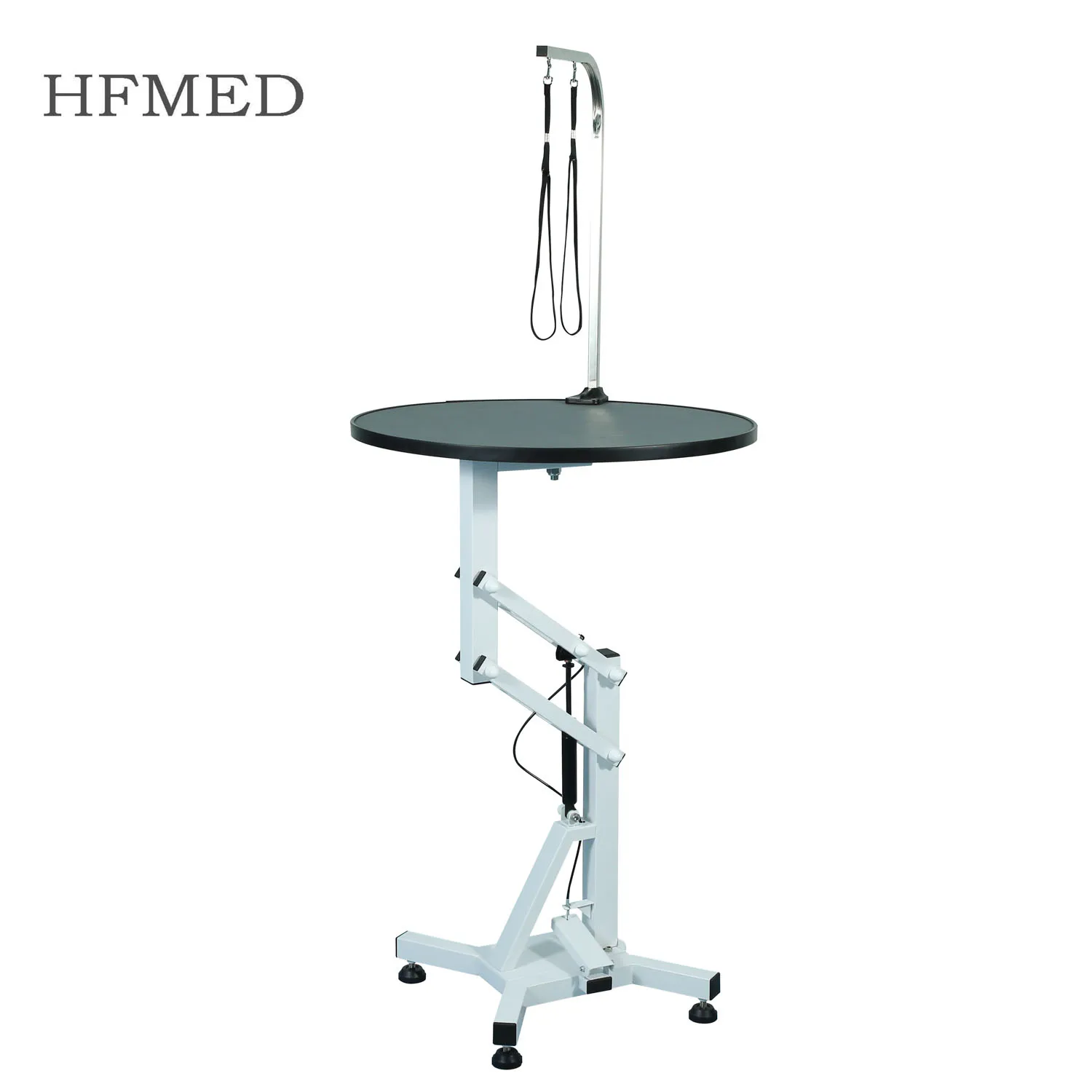 HFMED Height Adjustable Round Hydraulic Tables for Pet Dog Grooming Pet grooming tables