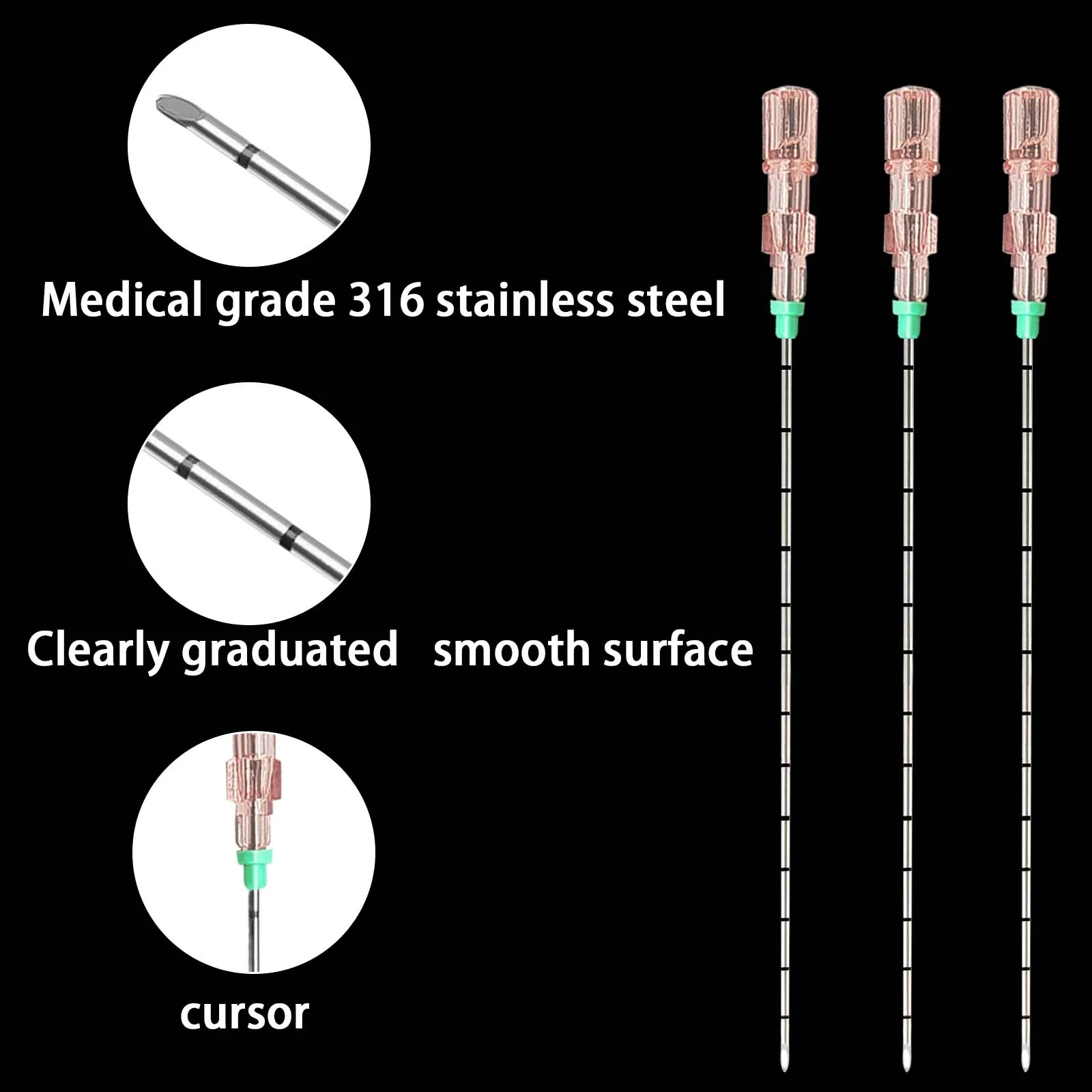 Chiba needle medical grade 316 stainless steel  puncture drainage sterilized single use 10pcs