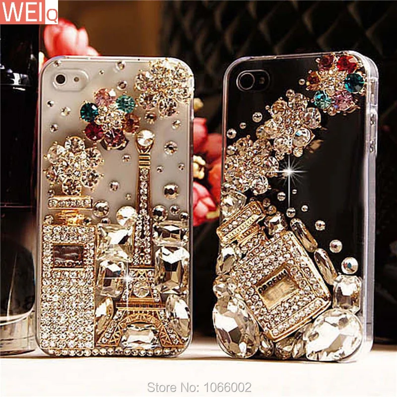 

3D Eiffel Tower Perfume Bottle Bling Cases For Samsung Galaxy A14 A34 A54 A21S A71 A12 A52 A52s A72 A32 A22 A13 A33 A53 A73 5G