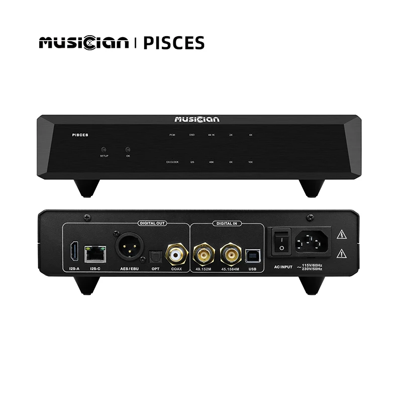 MUSICIAN PISCES HIFI Digital Interface I2S Accurate FEMTO Clock TOCX ARM STM32F446 24Bit 768KHZ DSD512 Proprietary USB Interface